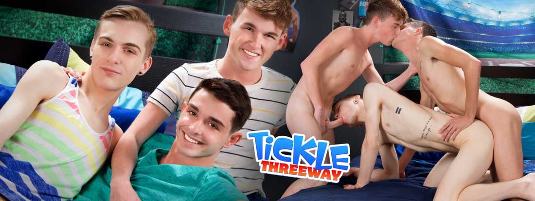 Tickle Threeway - Grayson Lange and Hunter Graham & Drew Baker