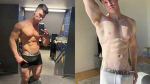 Finn Harding with another muscle stud, but ends up being the bottom bitch! I like to go somewhere warm when winter arrives. I hate cold weather.