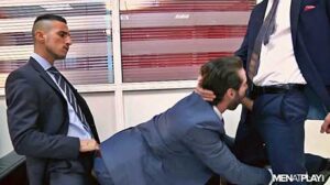 Massimo Piano, Klein Kerr, and Dani Robles perform in one of MAP’s top favorited suited-threesome movies! At the office, Massimo catches his boyfriend and colleague Klein watching porn, again!