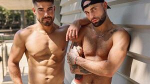 Dann Grey is horny and needs some dick in his ass, Jeffrey Lloyd gets the message and finds Dann in his apartment on all fours. Jeffrey wastes no time and shoves his 9 inches straight up Dann's hole.