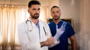 Greyson Harper with another muscle stud, but ends up being the bottom bitch! I like to go somewhere warm when winter arrives. I hate cold weather.