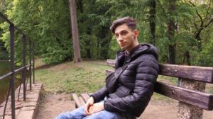 I saw a very sad looking guy sitting on a park Czech Hunter 622 bench. He was really cute, so I decided to ask him what was wrong. Apparently, he caught his girlfriend cheating on him.