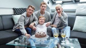 David is celebrating his birthday. His friends remembered and prepared a surprise for him. The celebration started traditionally but then the party took a turn.