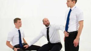 President Madison summons elder Allen to review his self-control capacity. The young missionary boy is disciplined and follows every teaching, but when his beautiful companion elder Duval enters the room...