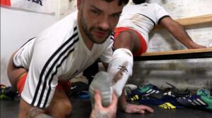 Lee Michael with another muscle stud, but ends up being the bottom bitch! I like to go somewhere warm when winter arrives. I hate cold weather.