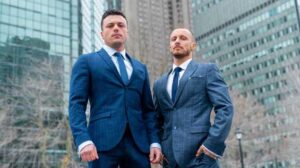 Suit-toting studs, Nate Rose and Zack Mackay are in high-power, high-stress financial jobs and they need an immediate release!