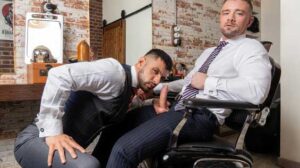 Polish Hunk Matt Polaco visits skilled barber Oskar Ivan for a beard trimming to keep it shorter. When the sexy barber trims Matt and gives him a facial massage, he can't help his cock from stiffening up!
