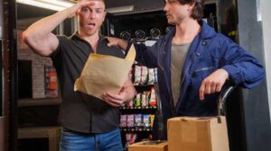 When Matthew Ellis' business has cashflow issues, he relies on his wit, charm, and banging body to get a payment extension from one of his vendors, Enzo Muller.