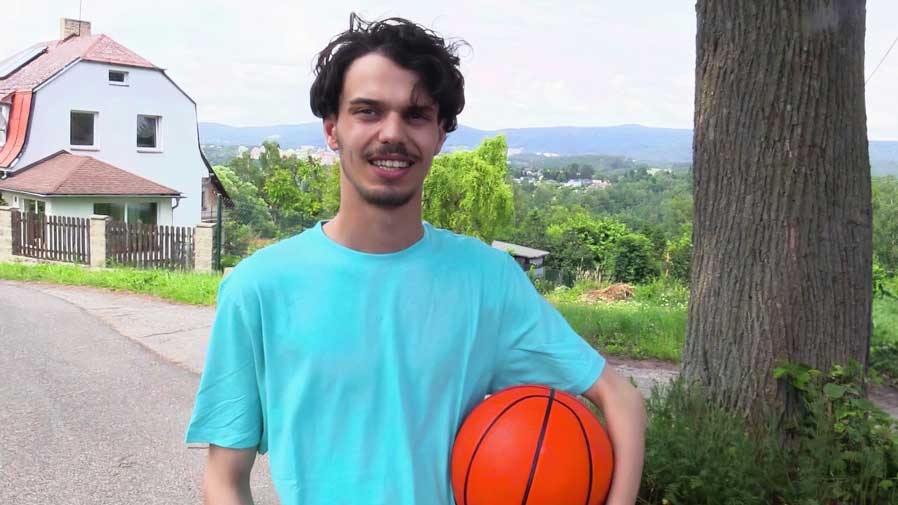 I was in a small Czech Hunter 756 village, looking for dudes enjoying summer holidays. I met this young man on the way from a basketball court, where he chilled out with his friends.