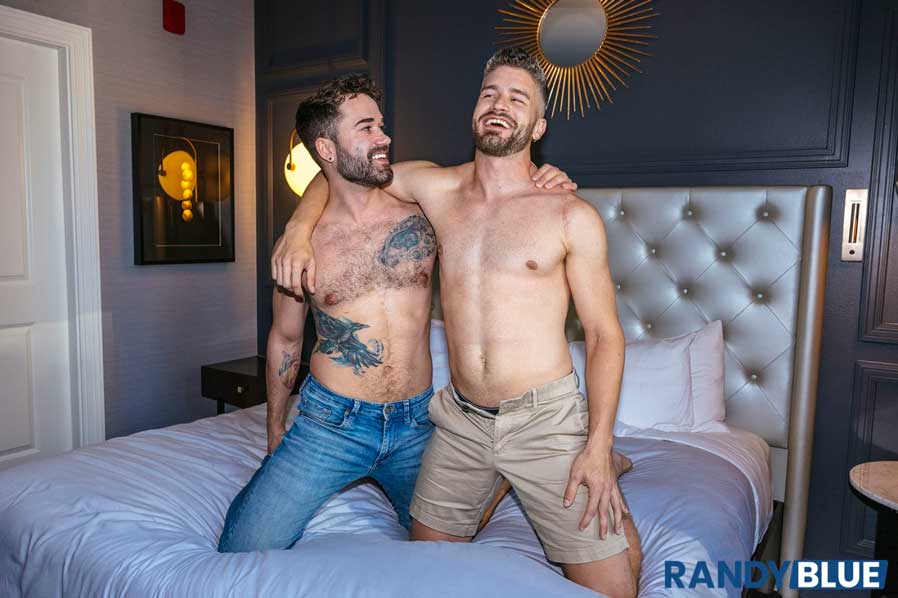 Jaxon Valor and Ryder Flynn, two hot verse Chicago guys have been flirting online for a while and finally get together, making their debuts at Randy Blue in a flip-fuck!